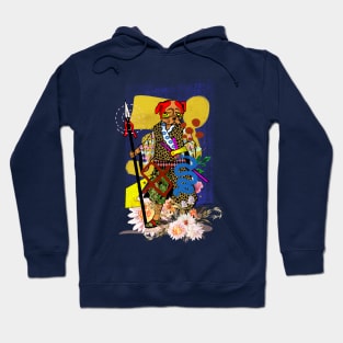 Doggie warrior holding spear Hoodie